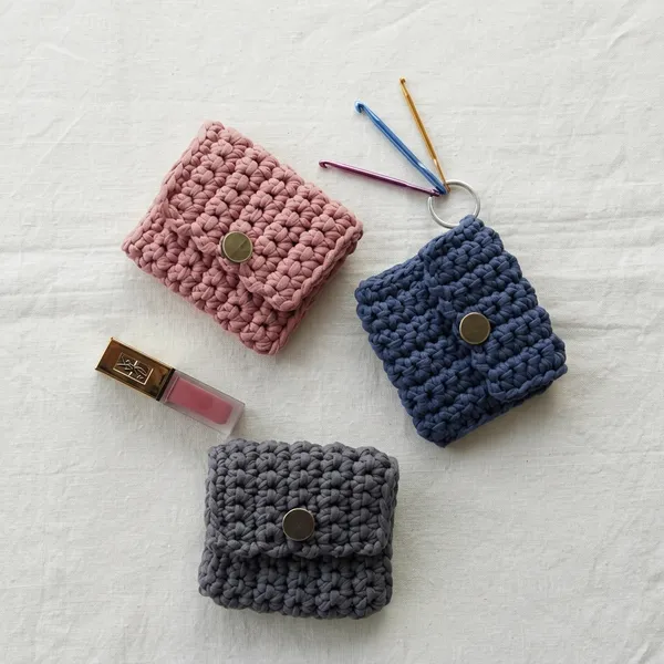 Rust_Pink_Crochet_Fabric_Crochet_Coin_Pouch_Set_For_Women