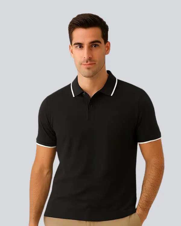 Black_Cotton_Premium_Fit_Polo_T-Shirt_For_Men