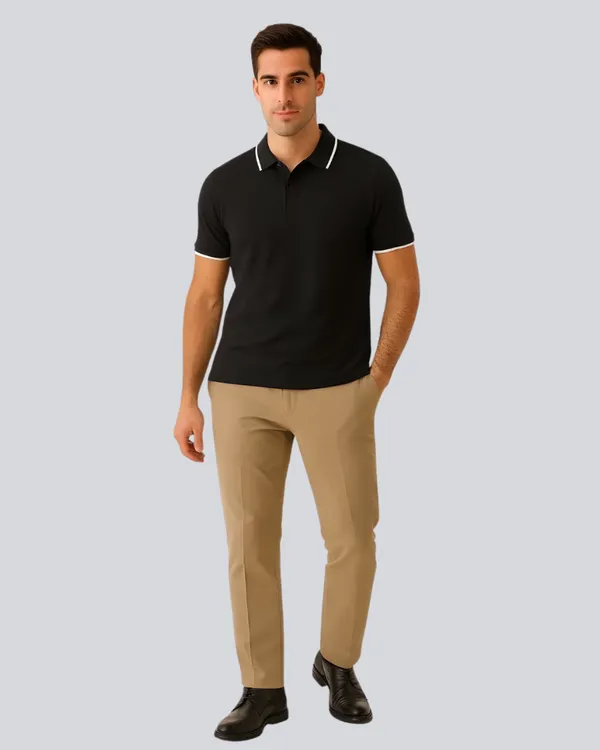 Black_Cotton_Premium_Fit_Polo_T-Shirt_For_Men