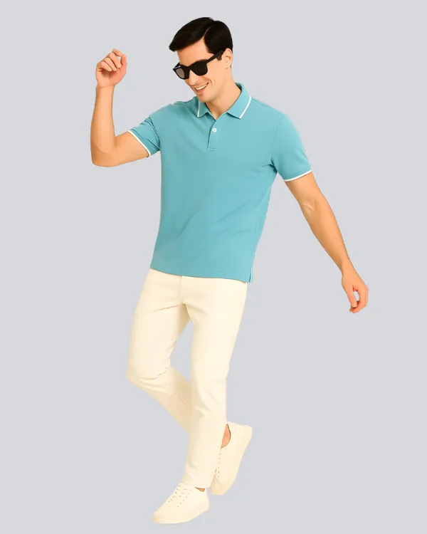 Aqua_Blue_Cotton_Premium_Plain_Polo_T-Shirt_For_Men