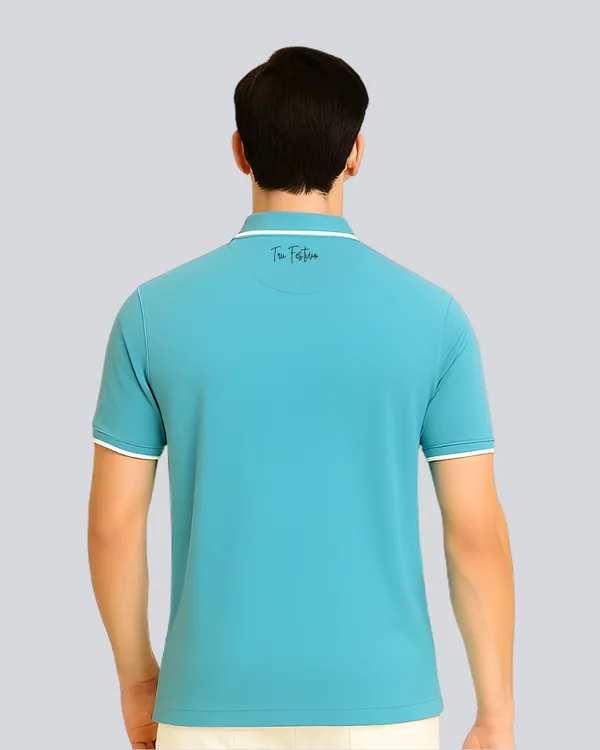 Aqua_Blue_Cotton_Premium_Plain_Polo_T-Shirt_For_Men