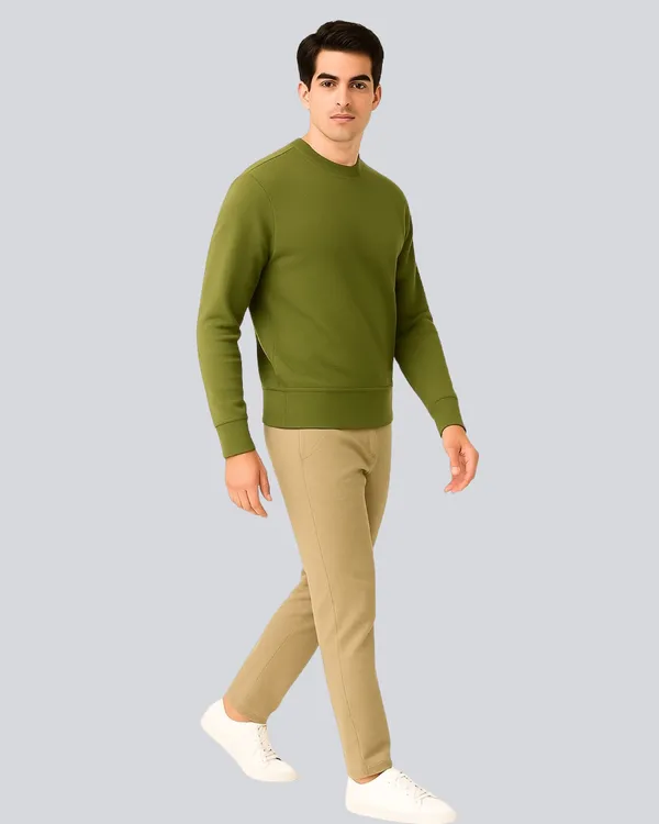 Olive_Green_Cotton_Relaxed_Fit_Sweatshirt_For_Men