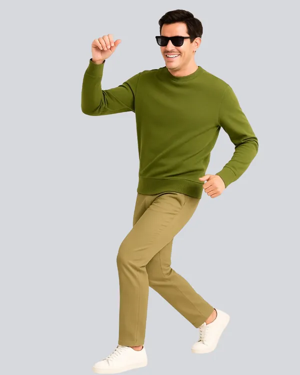 Olive_Green_Cotton_Relaxed_Fit_Sweatshirt_For_Men
