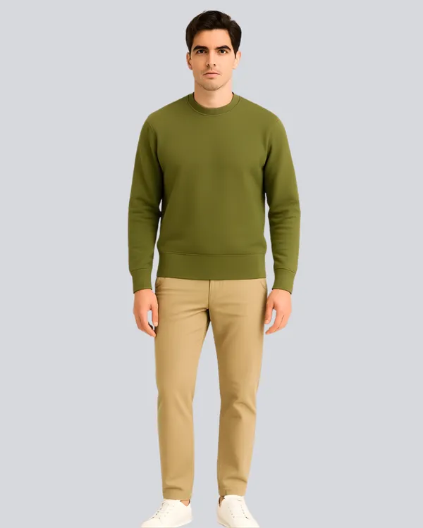 Olive_Green_Cotton_Relaxed_Fit_Sweatshirt_For_Men