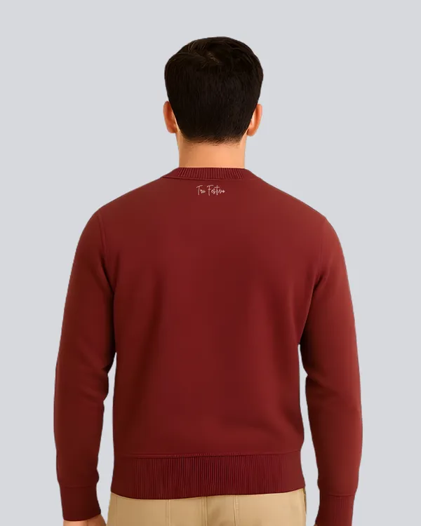 Maroon_Cotton_Relaxed_Fit_Sweatshirt_For_Men