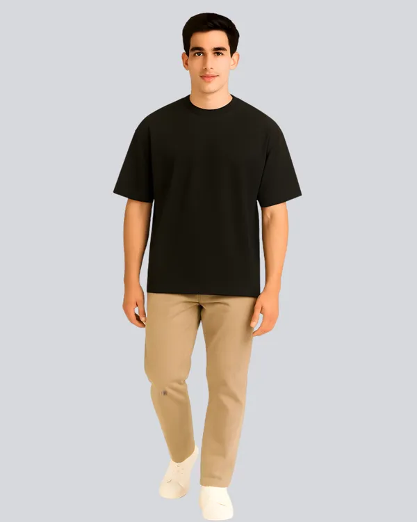Plain_Streetwear_Black_Oversize_Fit_T-Shirt_For_Men