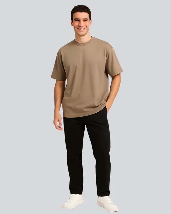 Plain_Streetwear_Biege_Oversize_T-Shirt_For_Men