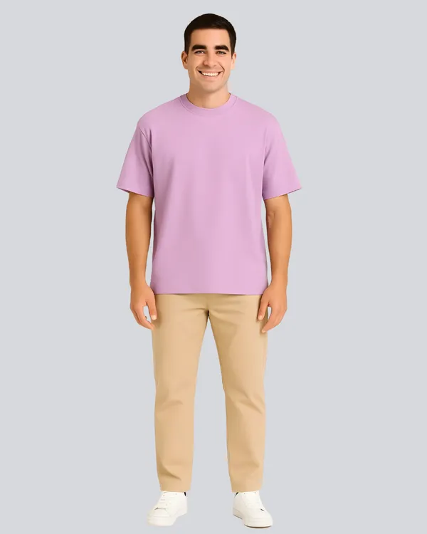 Plain_Streetwear_Lavender_Oversize_T-Shirt_For_Men