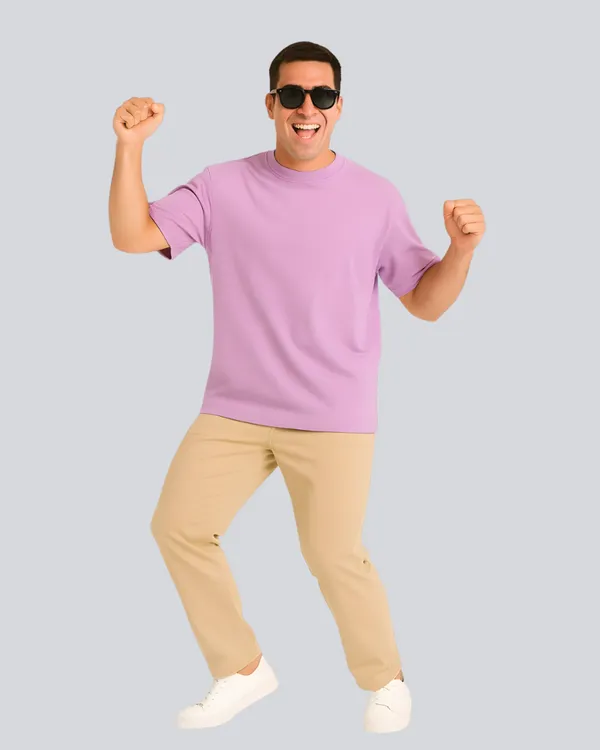 Plain_Streetwear_Lavender_Oversize_T-Shirt_For_Men