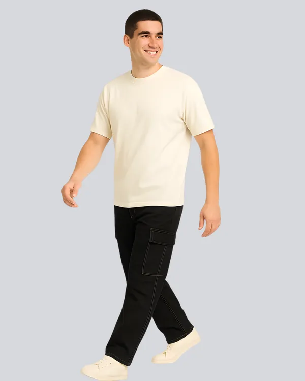 Plain_Streetwear_Off_White_Oversize_T-Shirt_For_Men