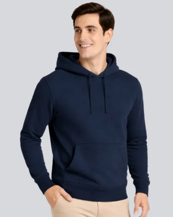 Navy_Blue_Cotton_Plain_Hoodie_For_Men