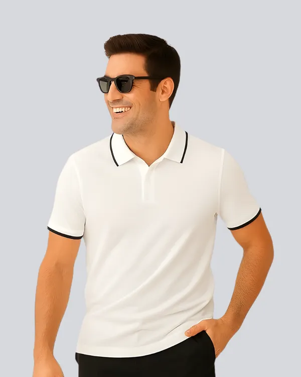 White_Cotton__Premium_Plain_Polo_T-Shirt_For_Men