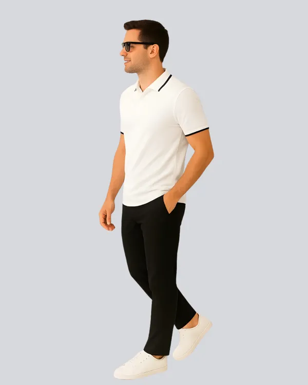 White_Cotton__Premium_Plain_Polo_T-Shirt_For_Men