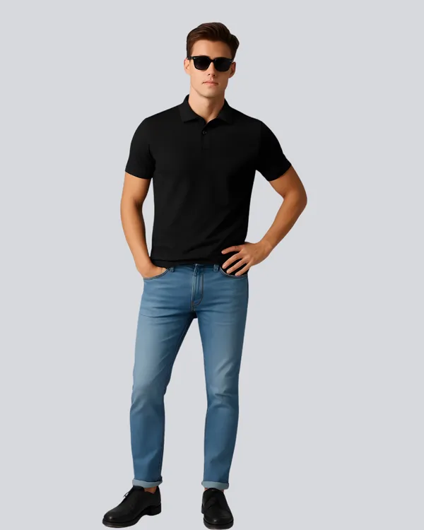 Black_Cotton_Classic_Plain_Polo_T-Shirt_For_Men