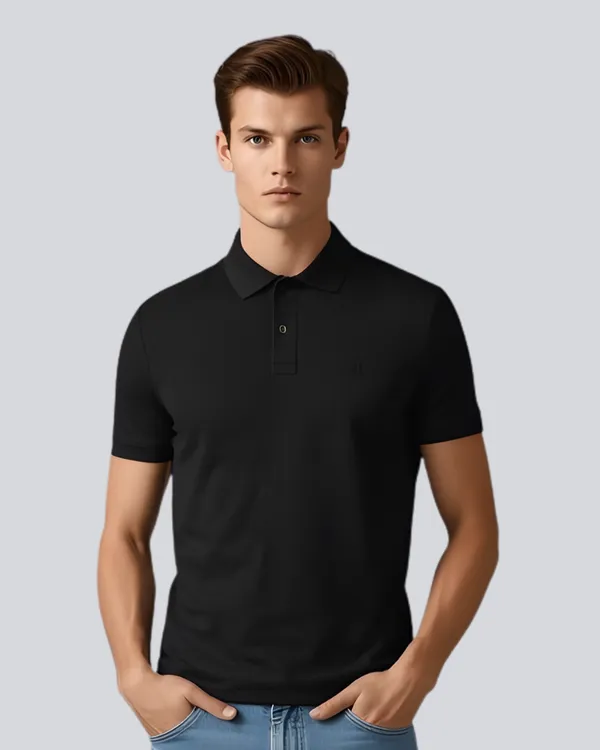 Black_Cotton_Classic_Plain_Polo_T-Shirt_For_Men