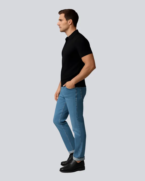Black_Cotton_Classic_Plain_Polo_T-Shirt_For_Men