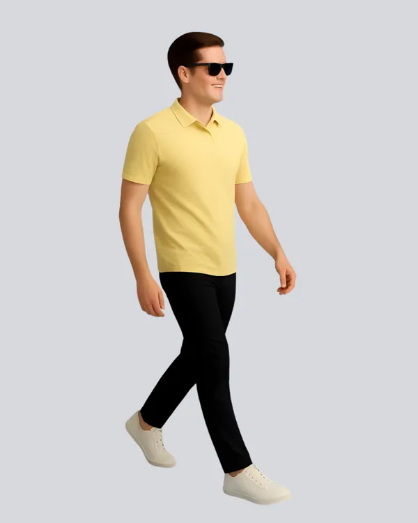 Cream_Cotton_Classic_Polo_T-Shirt_For_Men