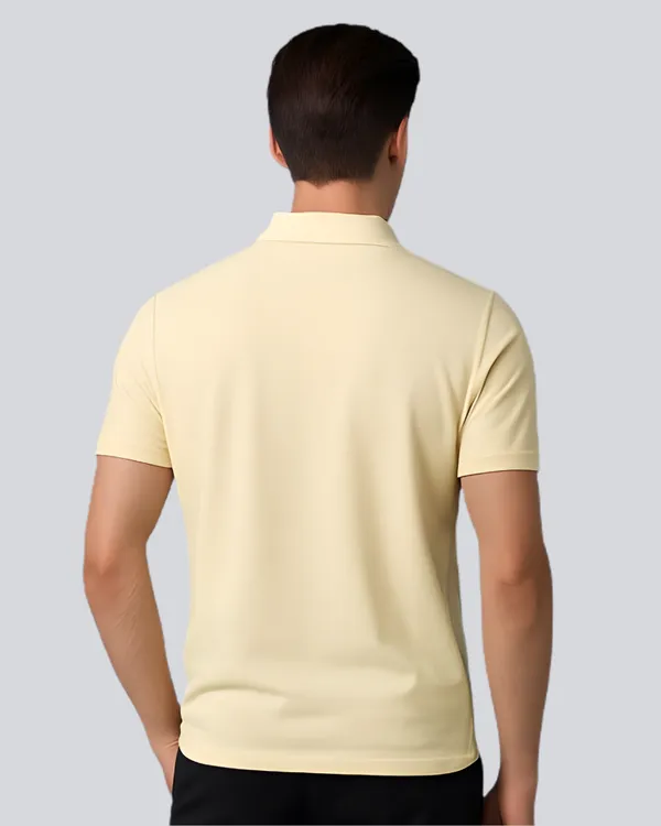 Cream_Cotton_Classic_Polo_T-Shirt_For_Men