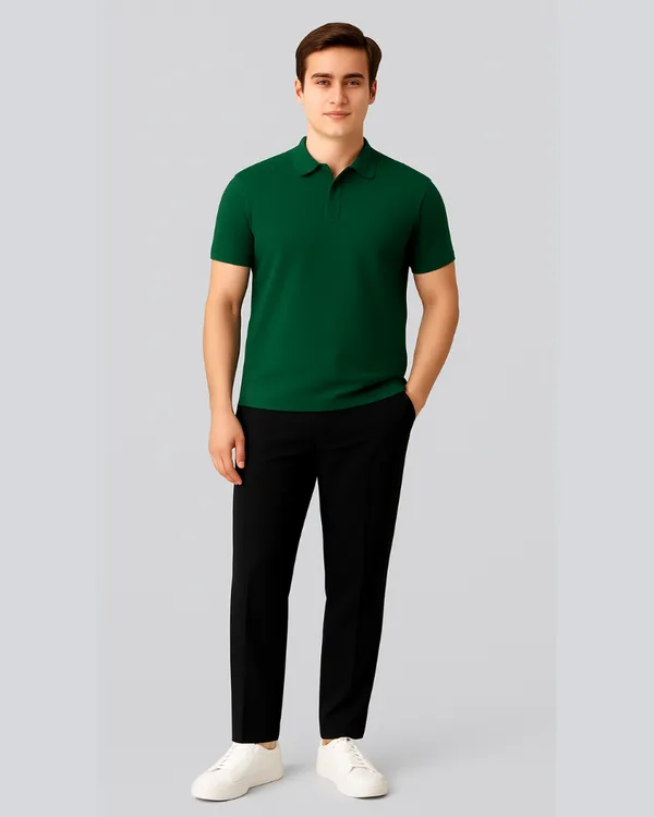 Bottle_Green_Cotton_Classic_Fit_Polo_T-Shirt_For_Men