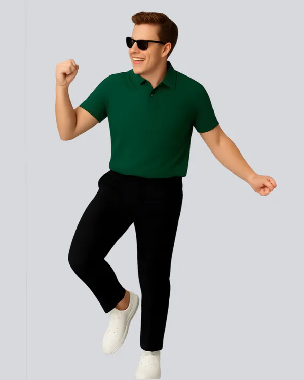 Bottle_Green_Cotton_Classic_Fit_Polo_T-Shirt_For_Men