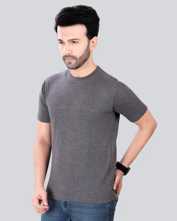 Dark_Grey_Cotton_Round_Neck_T-Shirt_For_Men
