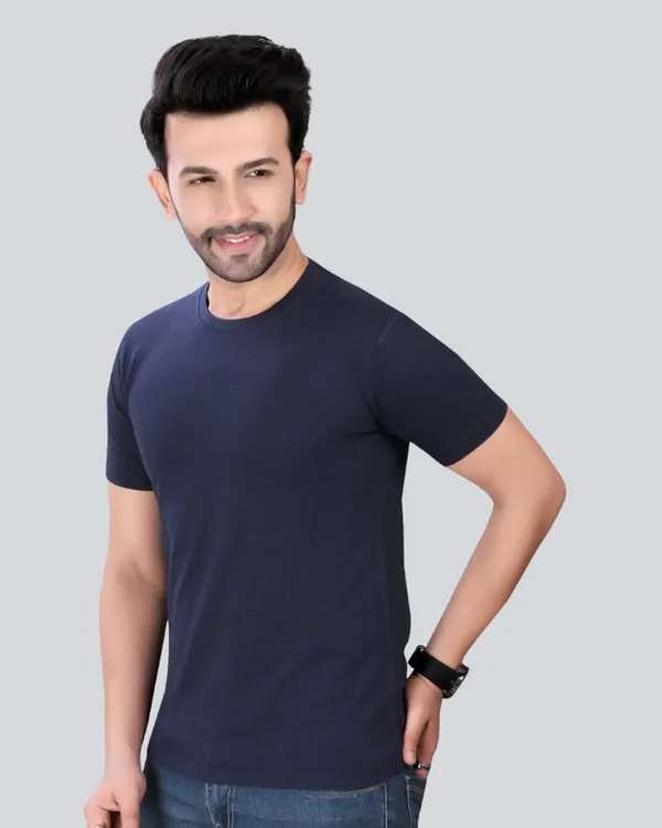 Navy_Blue_Cotton_Round_Neck_T-Shirt_For_Men