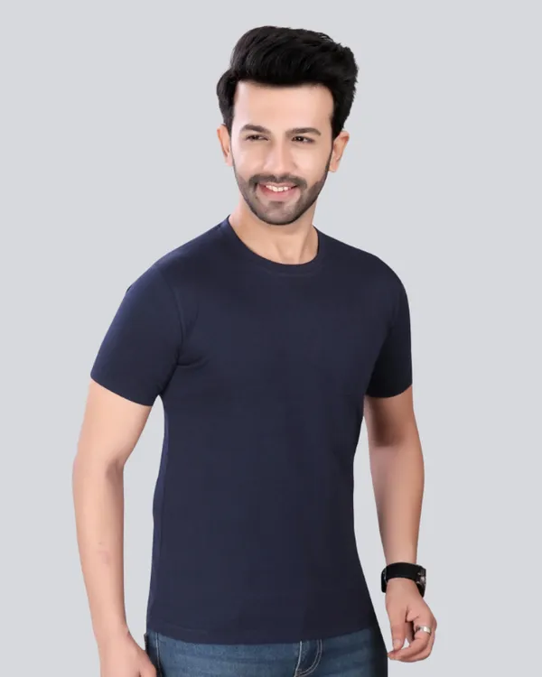 Navy_Blue_Cotton_Round_Neck_T-Shirt_For_Men