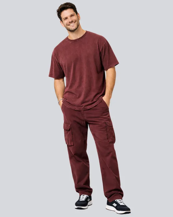 Plain_Acid_Wash_Maroon_Oversize_Streetwear_T-Shirt_For_Men