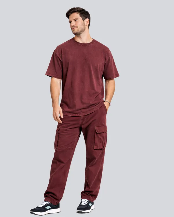 Plain_Acid_Wash_Maroon_Oversize_Streetwear_T-Shirt_For_Men