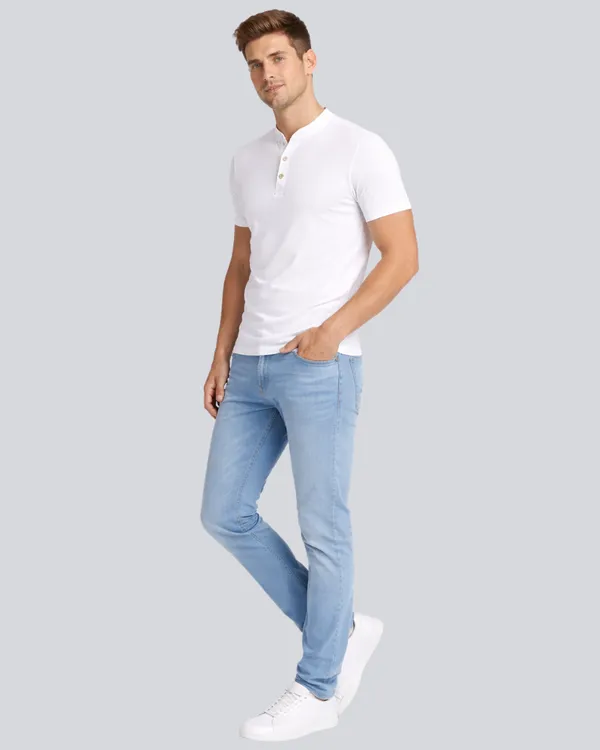 White_Cotton_Regular_Fit_Henley_T-Shirt_For_Men