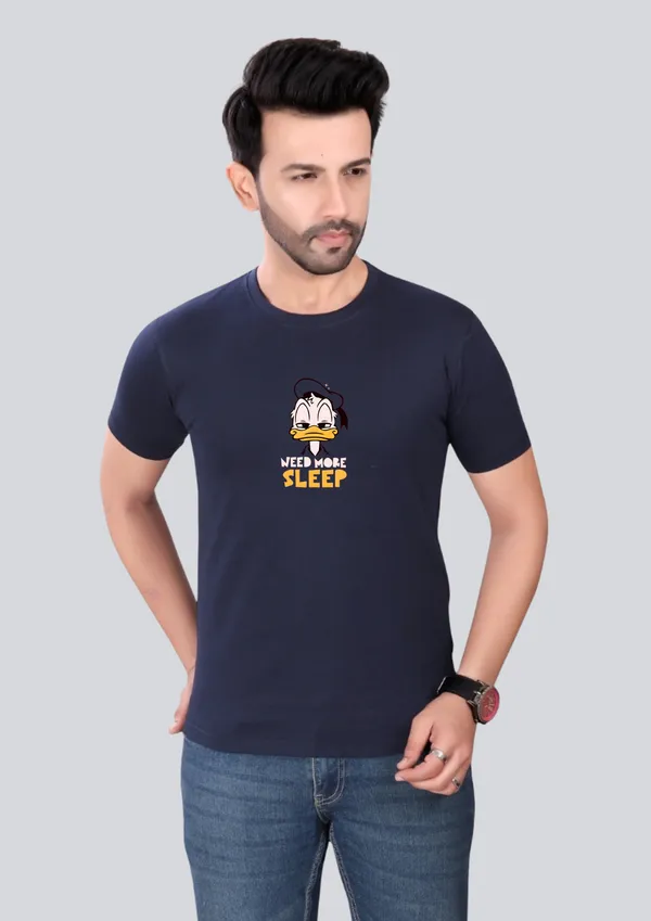 Navy_Blue_Cotton_Printed_Round_Neck_T-Shirt_For_Men