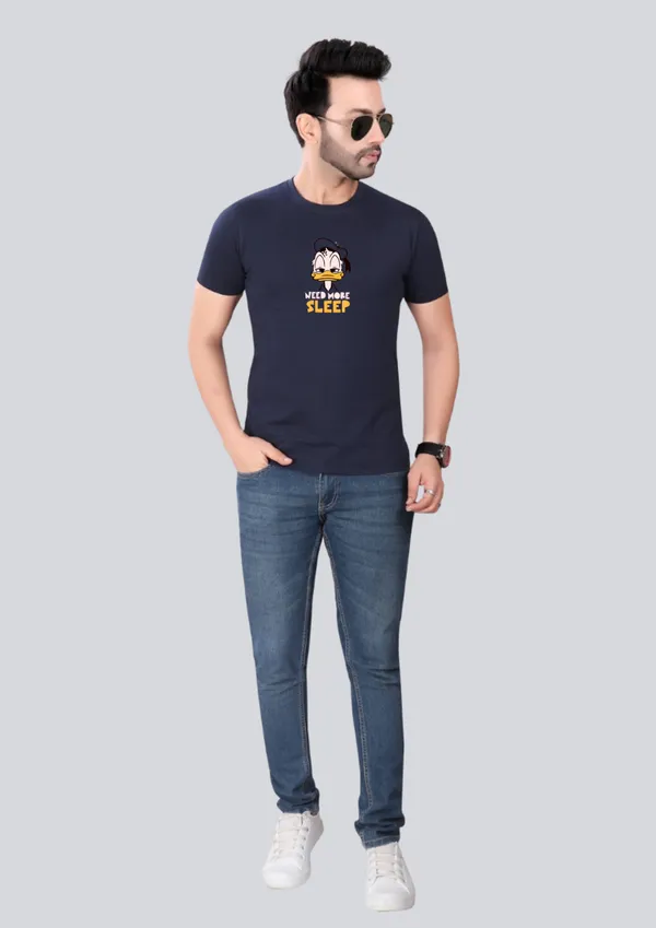 Navy_Blue_Cotton_Printed_Round_Neck_T-Shirt_For_Men