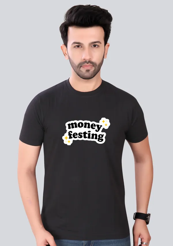 Black_Cotton_Printed_Round_Neck_T-Shirt_For_Men