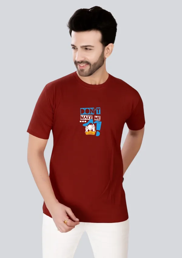 Maroon_Cotton_Printed_Round_Crew_Neck_T-Shirt_For_Men
