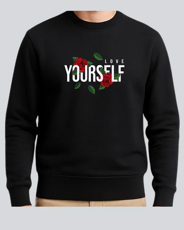 Printed_Love_Yourself_Supreme_Black_Sweatshirt_For_Men