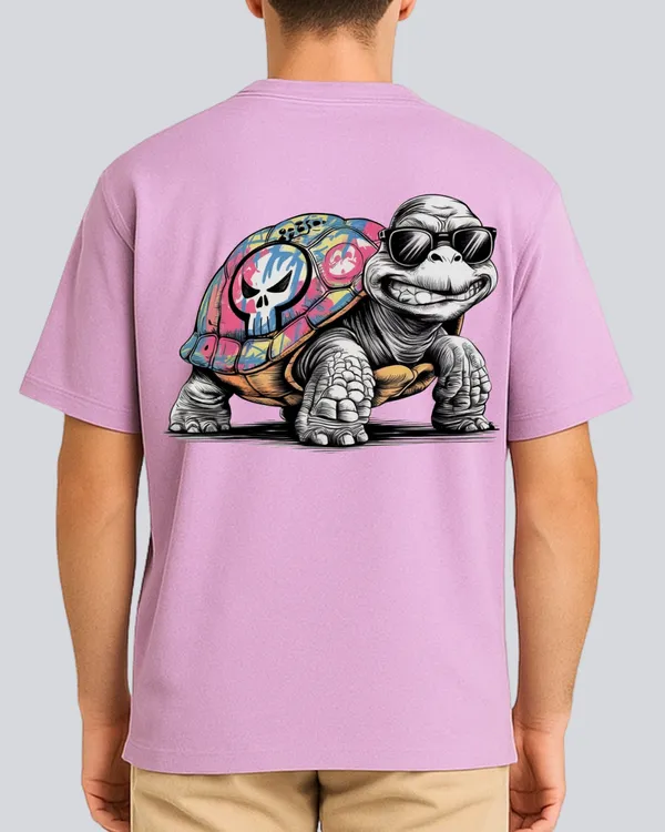 Printed_Fast_&_Furious_Streetwear_Lavender_Oversize_T-Shirt_For_Men