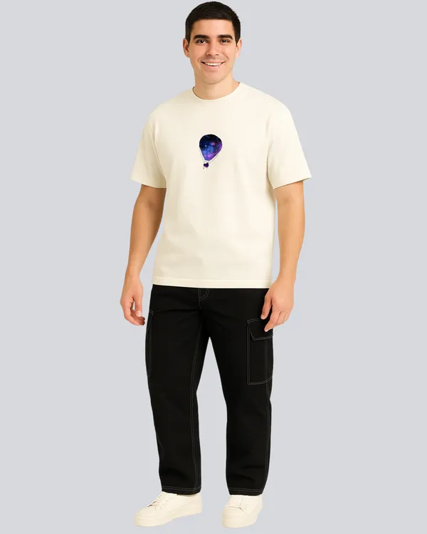 Printed_Hot_Air_Balloon_Streetwear_Off_White_Oversize_T-Shirt_For_Men