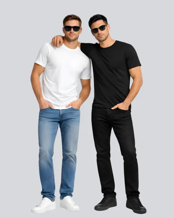 White_Black_Cotton_Round_Neck_T-Shirt_Combo_For_Men
