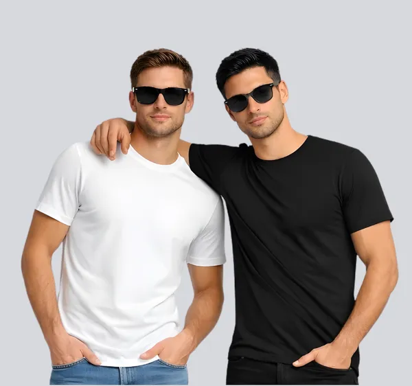 White_Black_Cotton_Round_Neck_T-Shirt_Combo_For_Men