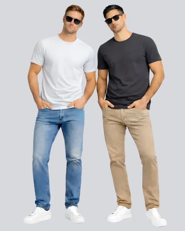White_Dark_Grey_Cotton_Round_Neck_T-Shirt_Combo_For_Men