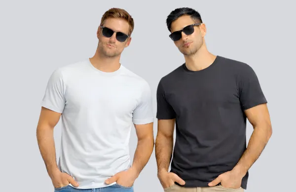 White_Dark_Grey_Cotton_Round_Neck_T-Shirt_Combo_For_Men