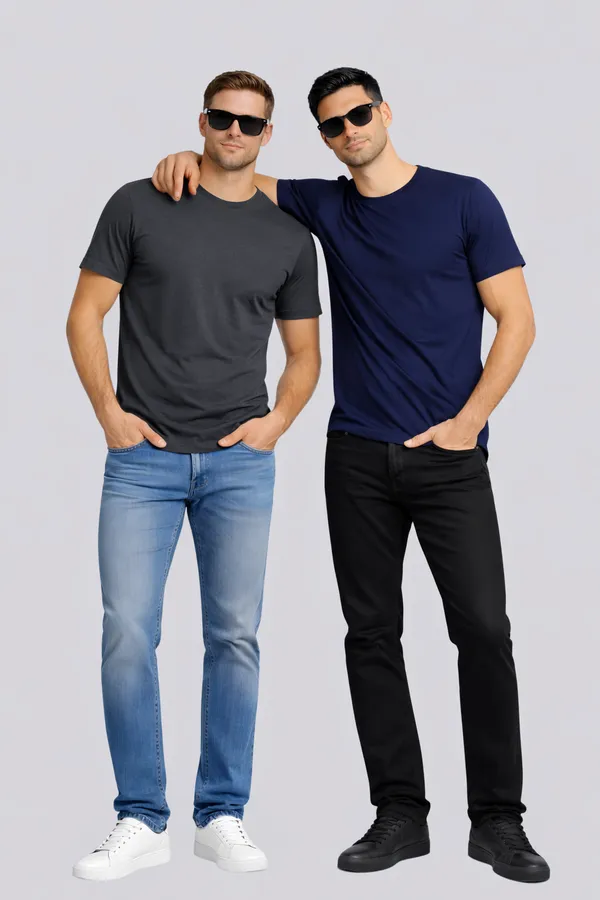 Dark_Grey_Navy_Blue_Cotton_Round_Neck_T-Shirt_Combo_For_Men