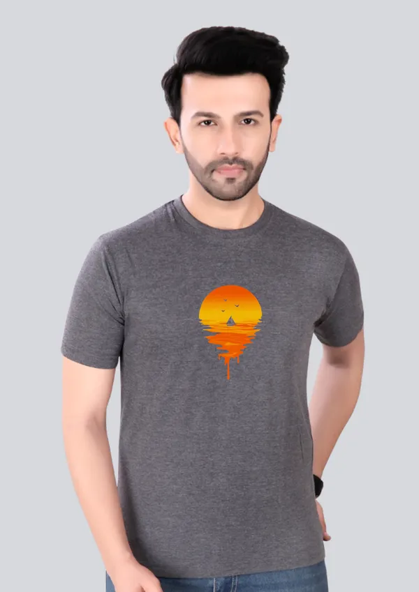 Dark_Grey_Cotton_Printed_Round_Crew_Neck_T-Shirt_For_Men