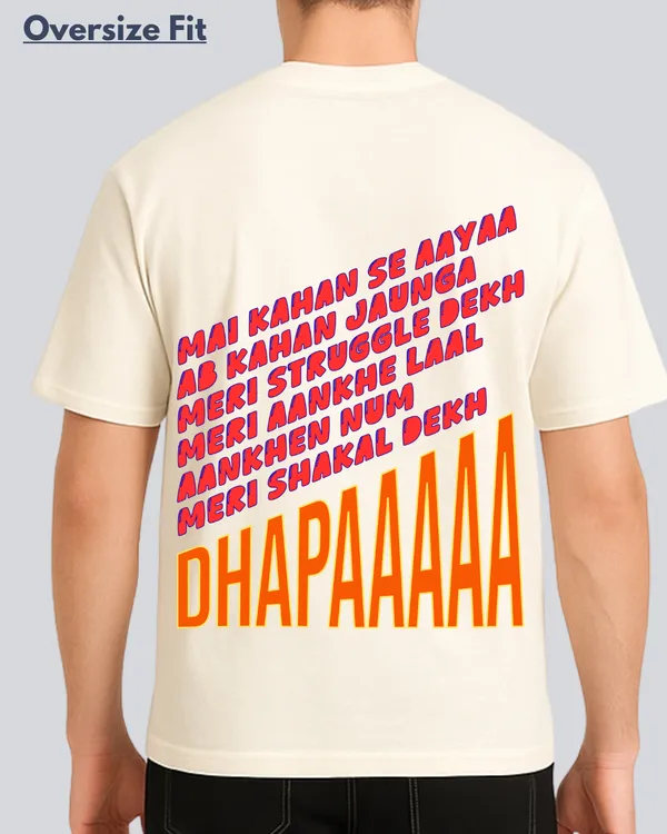 Printed_Dhapaaa_Streetwear_Off_White_Oversize_T-Shirt_For_Men