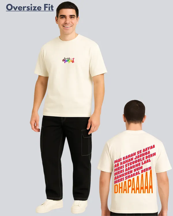 Printed_Dhapaaa_Streetwear_Off_White_Oversize_T-Shirt_For_Men