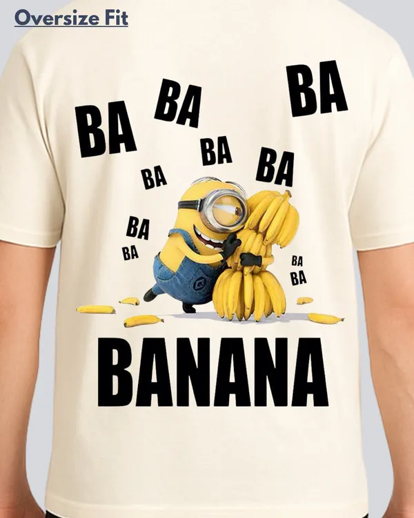 Printed_Minion_Banana_Streetwear_Off_White_Oversize_T-Shirt_For_Men