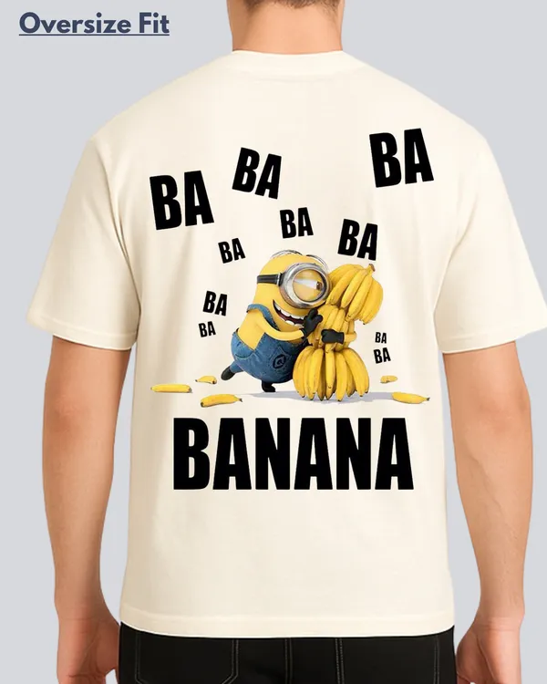Printed_Minion_Banana_Streetwear_Off_White_Oversize_T-Shirt_For_Men