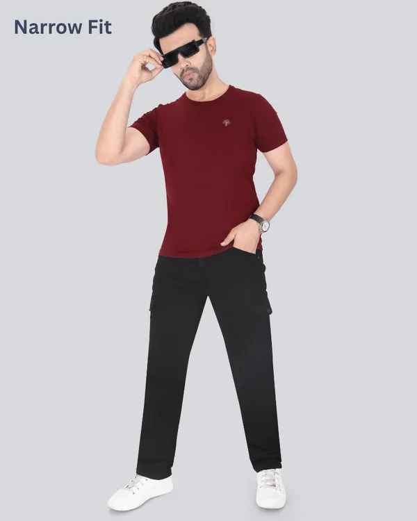 Black_Cotton_Narrow_Fit_Cargo_Pants_For_Men