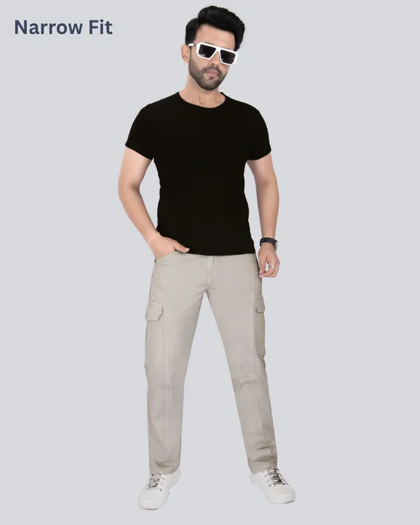 Grey_Cotton_Narrow_Fit_Cargo_Pants_For_Men