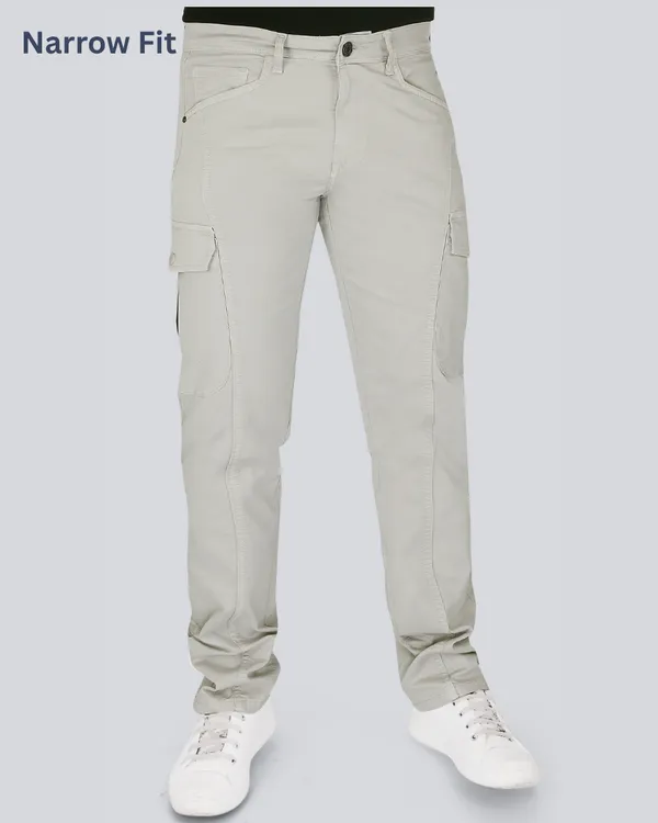 Light_Fawn_Cotton_Narrow_Fit_Cargo_Pants_For_Men